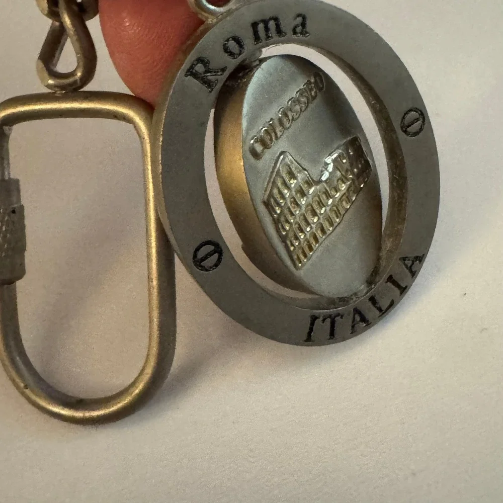 Roma Italia Keychain St Peters Basilica‎ Colosseo Landmark Travel Souvenir
